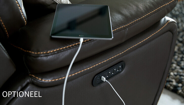 Casanova hoekbank met USB oplaadpunt