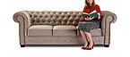 Edinburgh 3-zits Chesterfield beige