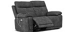 Madrid 2-zits bank met relaxfunctie zwart Seats and Sofas