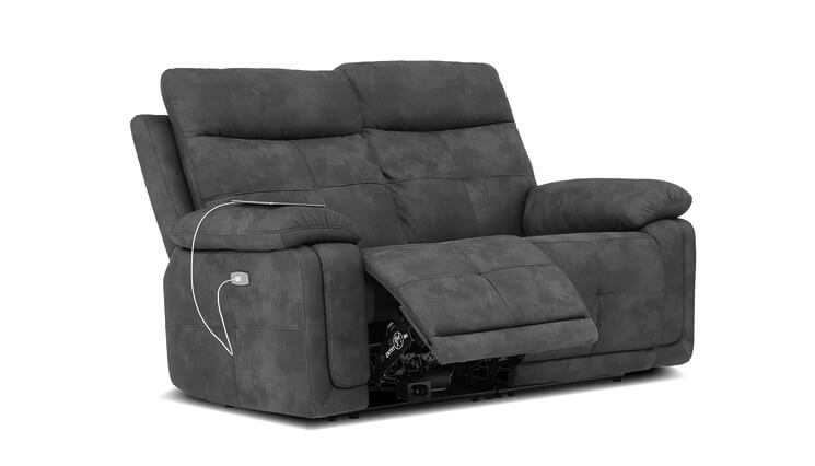 Madrid 2-zits bank met relaxfunctie zwart Seats and Sofas