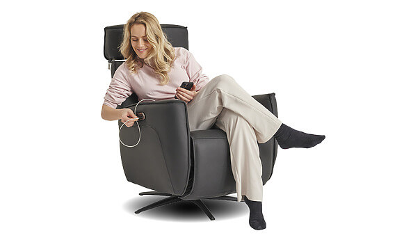 Reagan relaxfauteuil met USB aansluiting