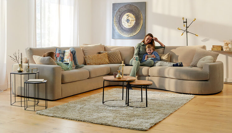Beau hoekbank beige