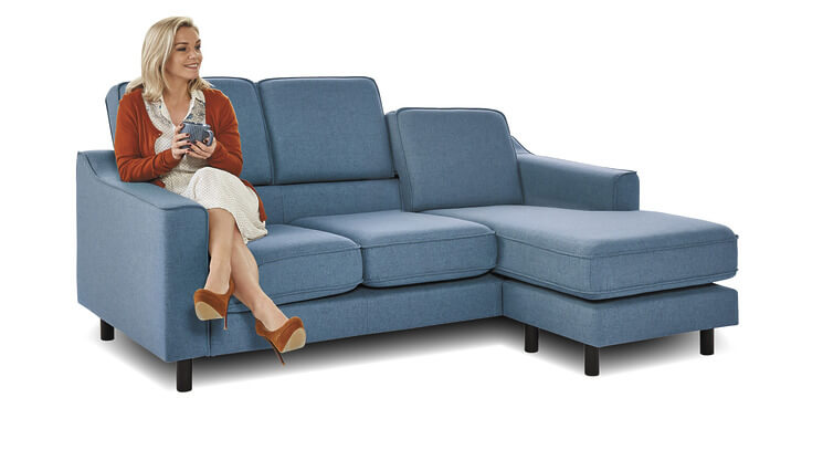 Dean hoekbank blauw