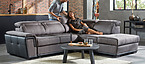Edge hoekbank taupe