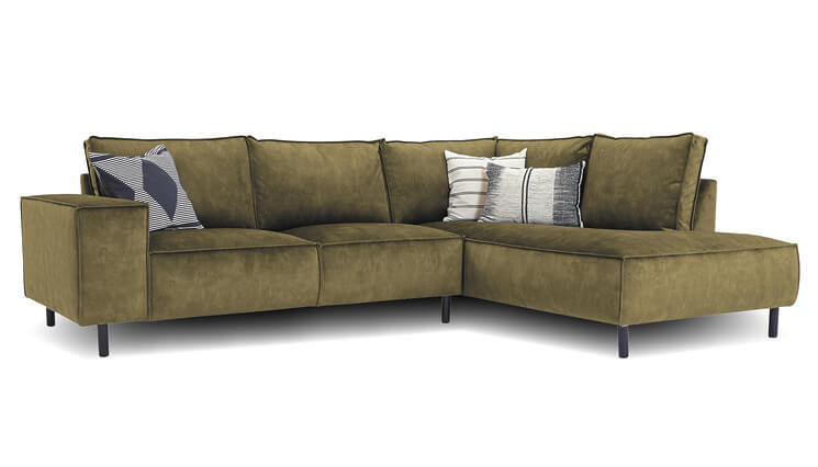 Manilla hoekbank velvet olive