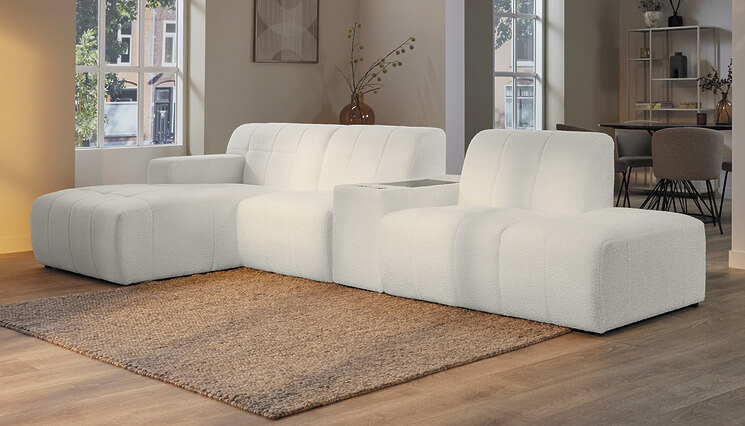 Rosalie hoekbank wit Seats and Sofas