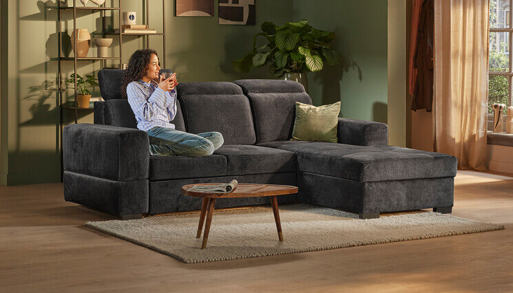 Clyde hoekbank antraciet Seats and Sofas