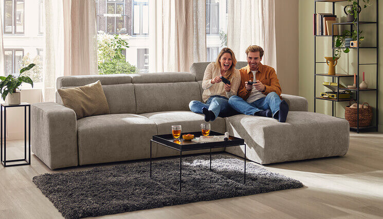 Dublin Ecksofa grau