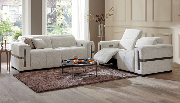 Loretta 3-zits en 2-zits bank met relaxfunctie Seats and Sofas