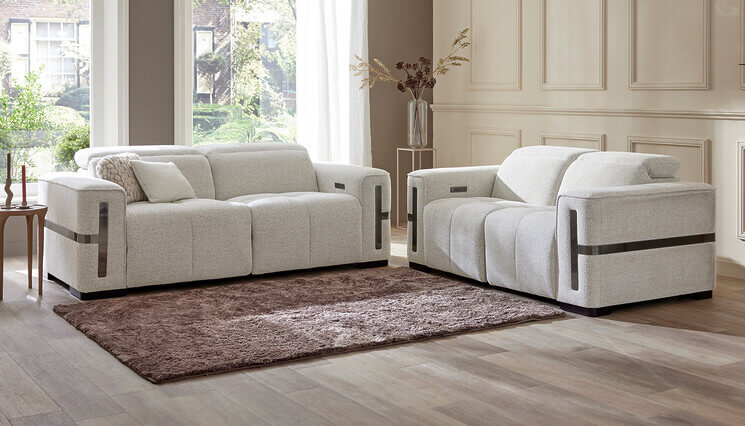 Loretta 3-zits en 2-zits bank met relaxfunctie Seats and Sofas