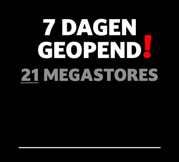 7 dagen geopend banner