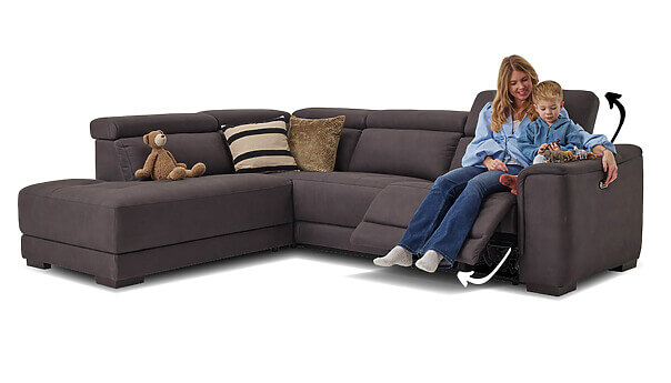 Urban hoekbank met relaxsysteem