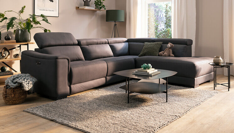 Urban hoekbank met relaxsysteem