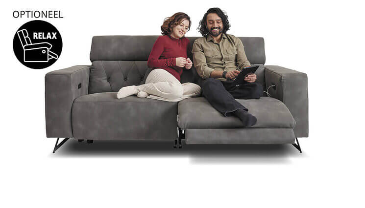 Madeira 2-Zits Bank, optioneel met relaxfunctie