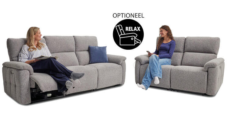 Palma 3+2-zits Bank, optioneel met relaxfunctie